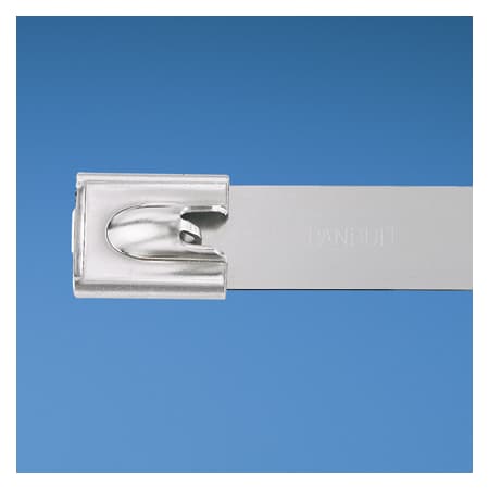 Panduit Cable Tie, 36 in L, 10 in Max Bundle Dia., Silver, 304 Stainless Steel, 900 lb Strength, 50 PK MLT10SH-LP